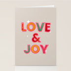 LOVE & JOY Festive Letters Stationery Card Gallery Image 2