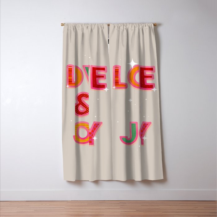 LOVE & JOY Festive Letters Window Curtain Gallery Image 3