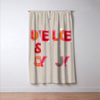 LOVE & JOY Festive Letters Window Curtain Gallery Image 3
