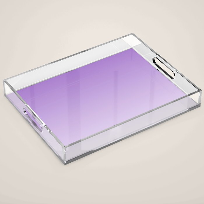 Dreamy Violet Purple Ombre Gradient Acrylic Tray Gallery Image 1