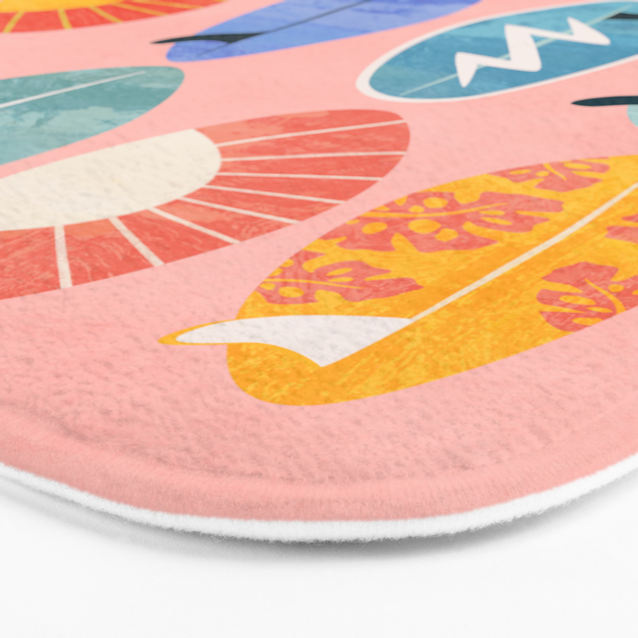 Surfboard pink Bath Mat Gallery Image 3