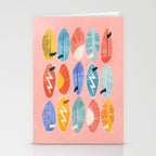 Surfboard pink Stationery Card Gallery Image 2
