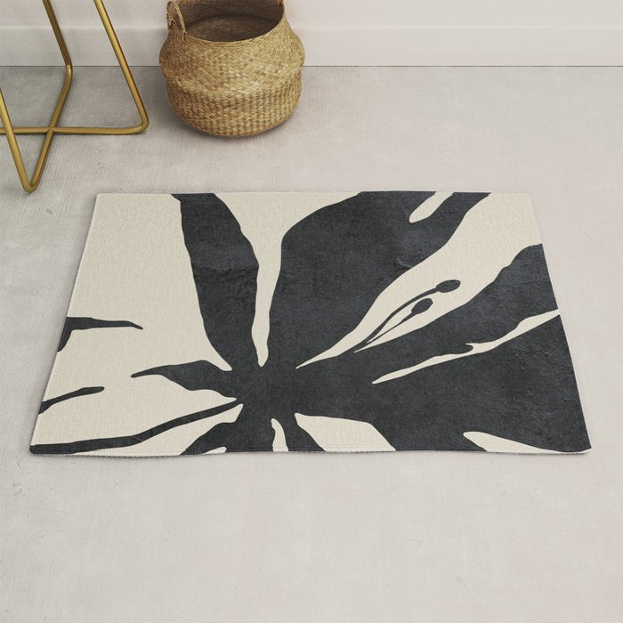 Abstract Art Minimal Flower Rug Gallery Image 1