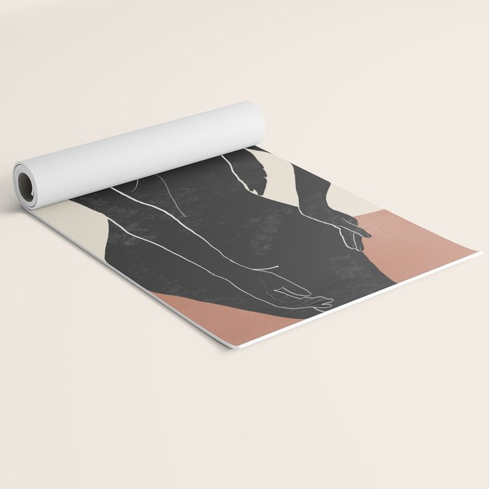 Minimal Abstract Art Nude Woman Yoga Mat Gallery Image 2