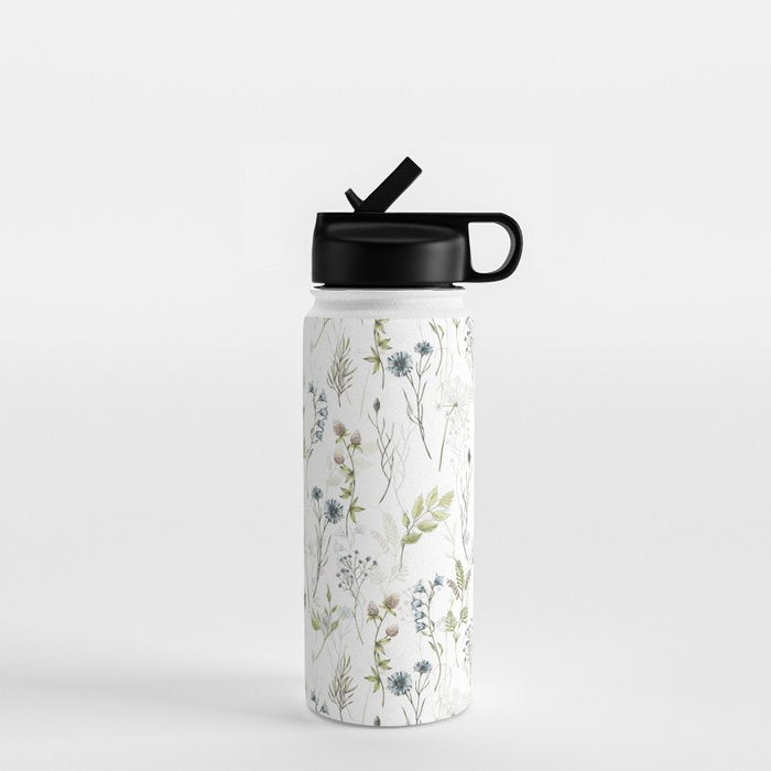 Wildflowers Meadow Botanical Flower Garden  Water Bottle Gallery Image 1