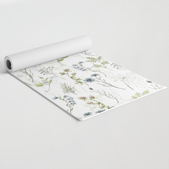 Wildflowers Meadow Botanical Flower Garden  Yoga Mat Gallery Image 2