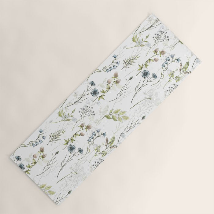 Wildflowers Meadow Botanical Flower Garden  Yoga Mat Gallery Image 1