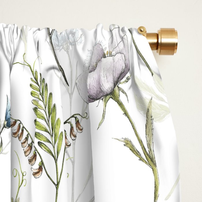 Wildflowers Meadow Botanical Flower Garden  Window Curtain Gallery Image 2