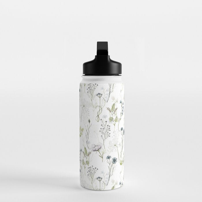 Wildflowers Meadow Botanical Flower Garden  Water Bottle Gallery Image 3