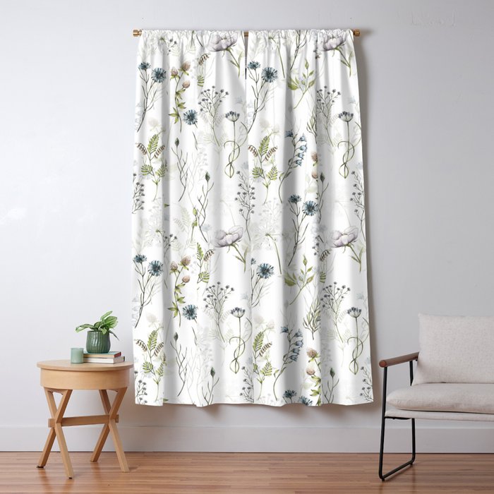 Wildflowers Meadow Botanical Flower Garden  Window Curtain Gallery Image 5