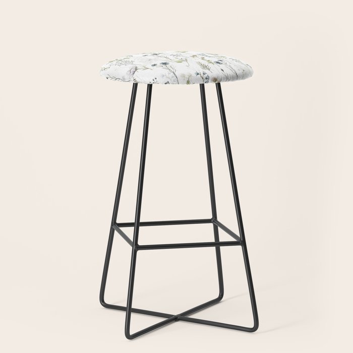 Wildflowers Meadow Botanical Flower Garden  Stool Gallery Image 1