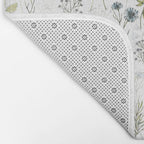 Wildflowers Meadow Botanical Flower Garden  Bath Mat Gallery Image 2