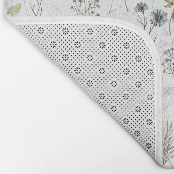 Wildflowers Meadow Botanical Flower Garden  Bath Mat Gallery Image 2