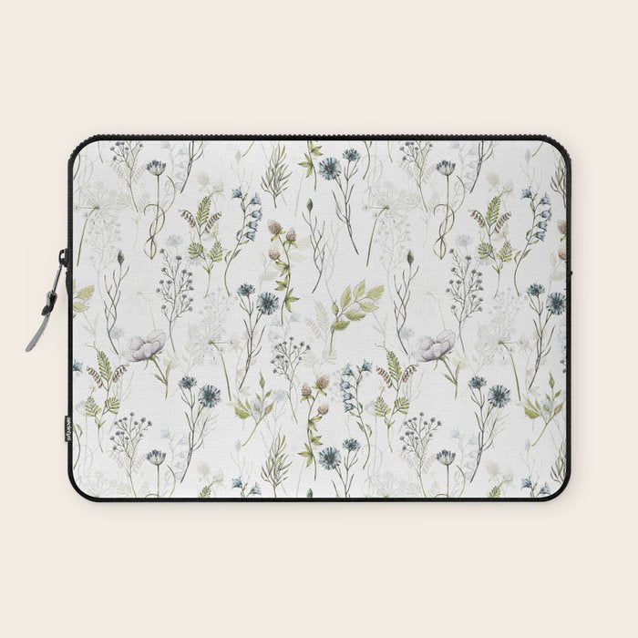 Wildflowers Meadow Botanical Flower Garden  Laptop Sleeve Gallery Image 1