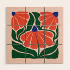 Carmine Lily Wood Wall Art Gallery Image 1