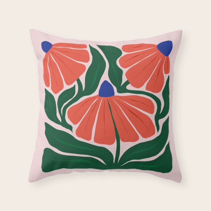Carmine Lily Throw Pillow Gallery Image 1