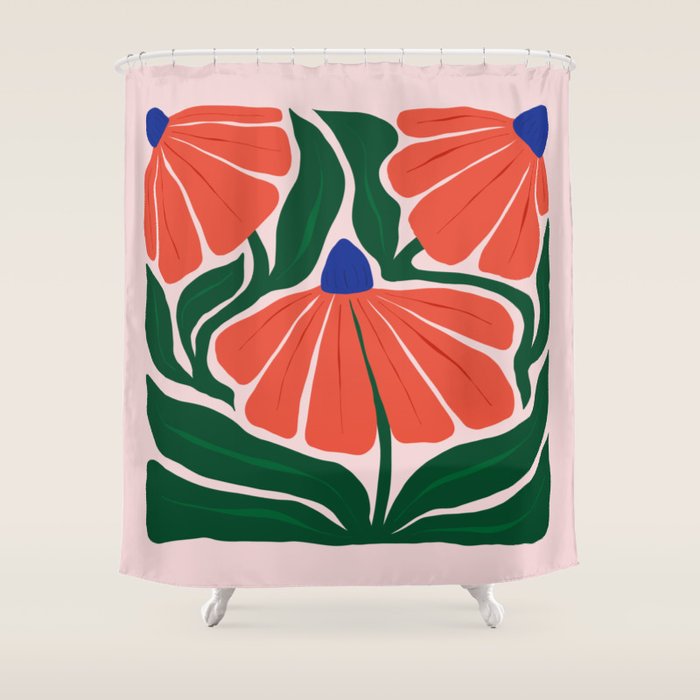 Carmine Lily Shower Curtain Gallery Image 1