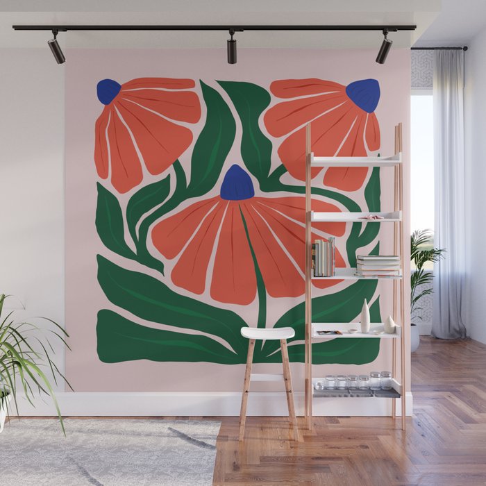 Carmine Lily Wall Mural Gallery Image 1
