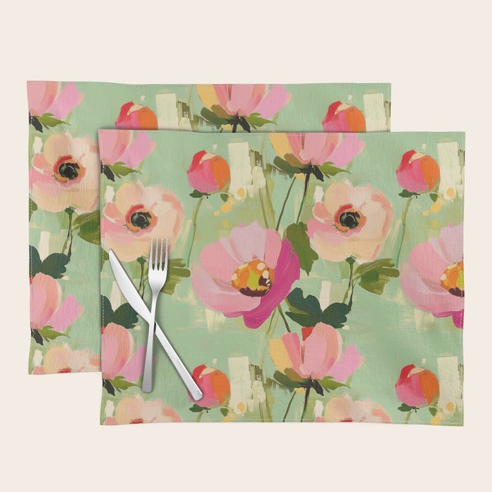Bold Impressionist Floral Pattern Placemat Gallery Image 1