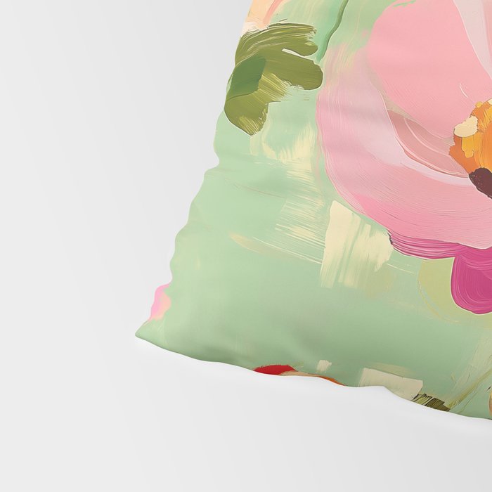 Bold Impressionist Floral Pattern Pillow Sham Gallery Image 4