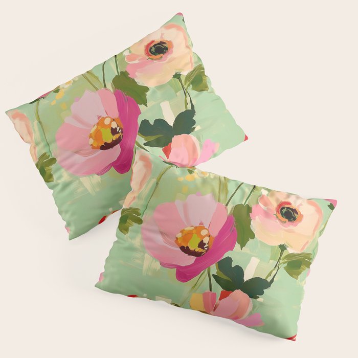 Bold Impressionist Floral Pattern Pillow Sham Gallery Image 3
