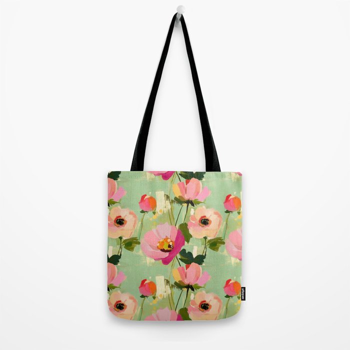 Bold Impressionist Floral Pattern Tote Bag Gallery Image 2