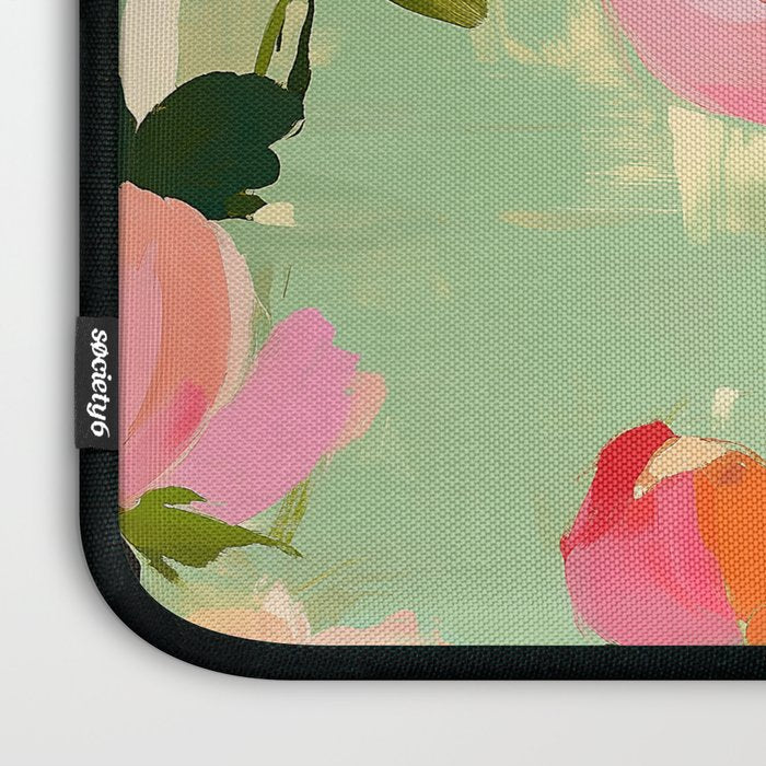 Bold Impressionist Floral Pattern Laptop Sleeve Gallery Image 3