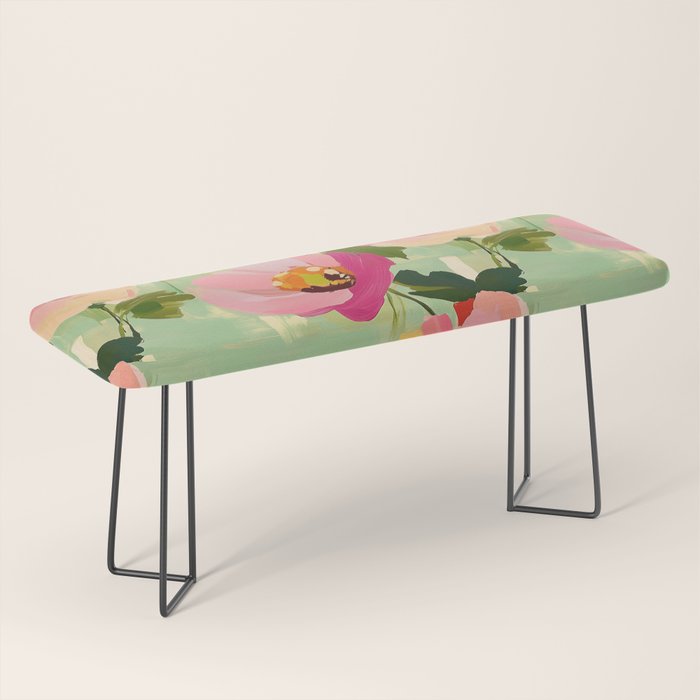 Bold Impressionist Floral Pattern Bench Gallery Image 1
