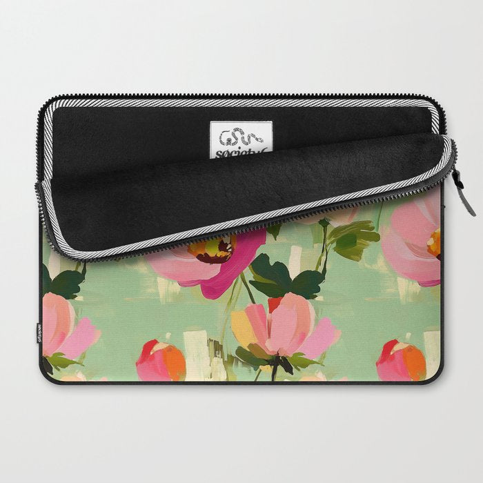 Bold Impressionist Floral Pattern Laptop Sleeve Gallery Image 2