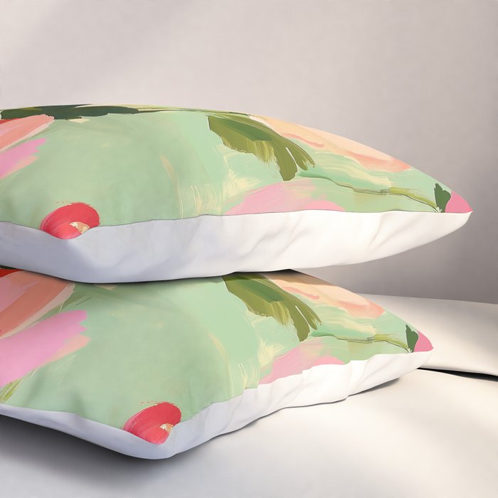 Bold Impressionist Floral Pattern Pillow Sham Gallery Image 3