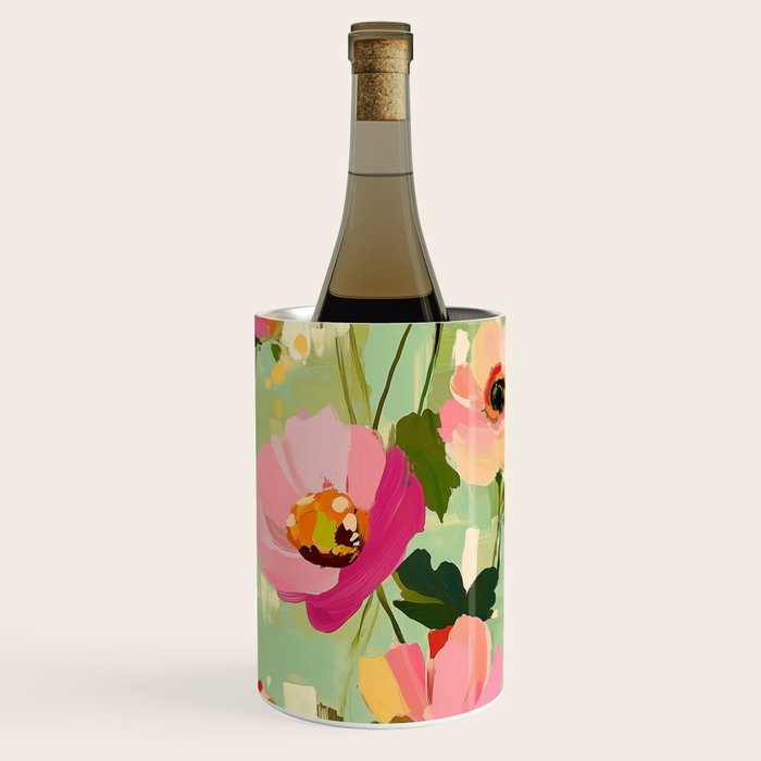Bold Impressionist Floral Pattern Wine Chiller Gallery Image 1