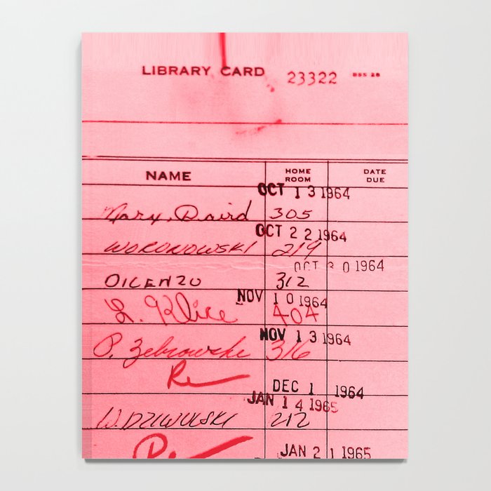Library Card 23322 Pink Notebook Gallery Image 4