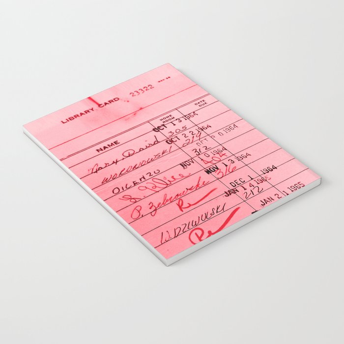 Library Card 23322 Pink Notebook Gallery Image 3