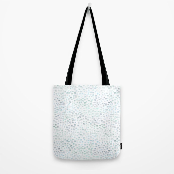 Sea Glass Watercolor // Turquoise Blue and Green Ocean Glass Beach Art Tote Bag Gallery Image 2