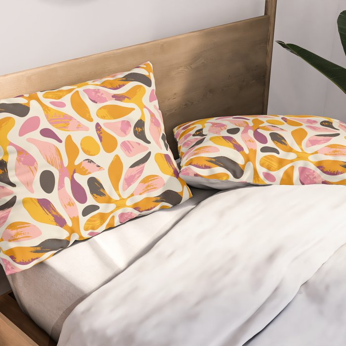 Abstract colorful flower art pattern Pillow Sham Gallery Image 2