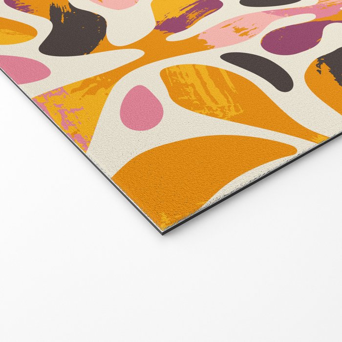 Abstract colorful flower art pattern Welcome Mat Gallery Image 2