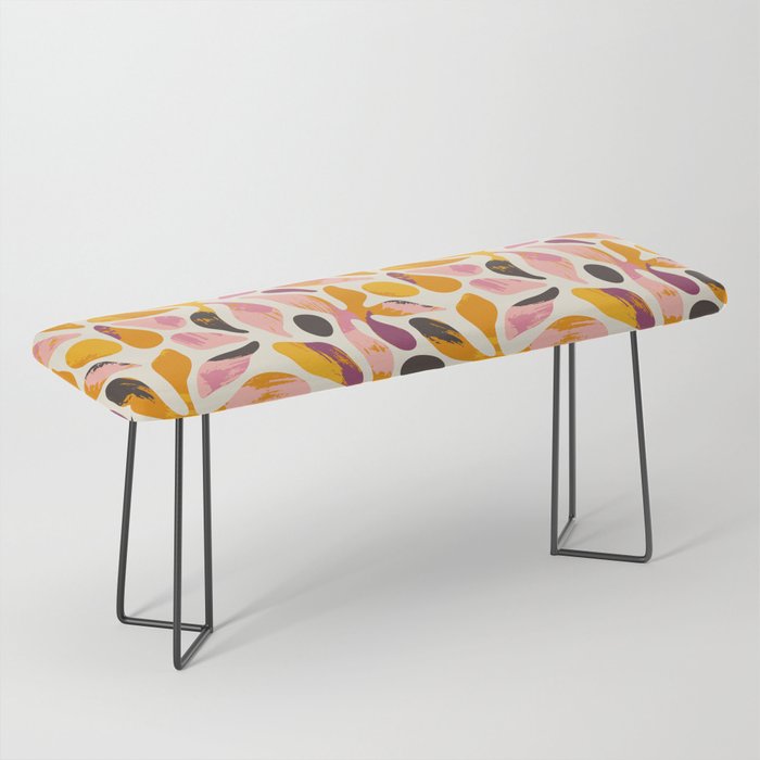 Abstract colorful flower art pattern Bench Gallery Image 1