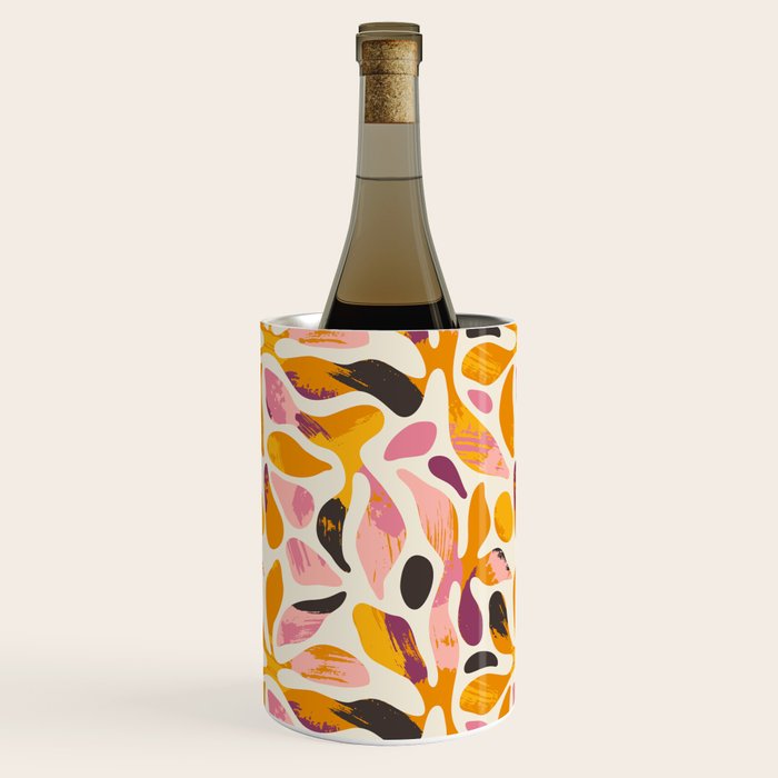 Abstract colorful flower art pattern Wine Chiller Gallery Image 3