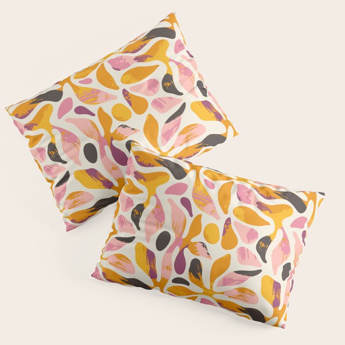 Abstract colorful flower art pattern Pillow Sham Gallery Image 3