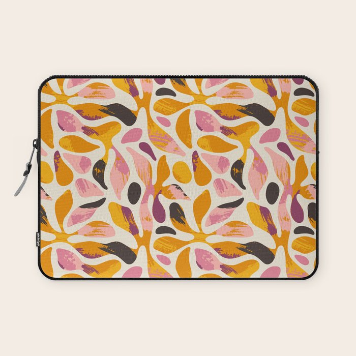 Abstract colorful flower art pattern Laptop Sleeve Gallery Image 1