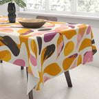 Abstract colorful flower art pattern Tablecloth Gallery Image 3