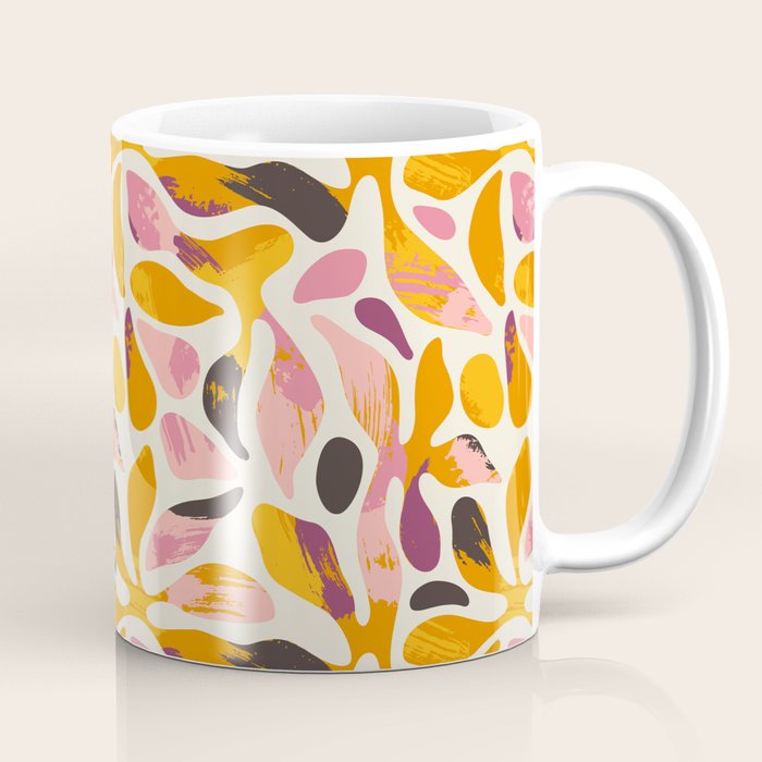 Abstract colorful flower art pattern Coffee Mug Gallery Image 1