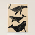 Modern Minimalist Abstract Whales 1 Stationery Card Gallery Image 2
