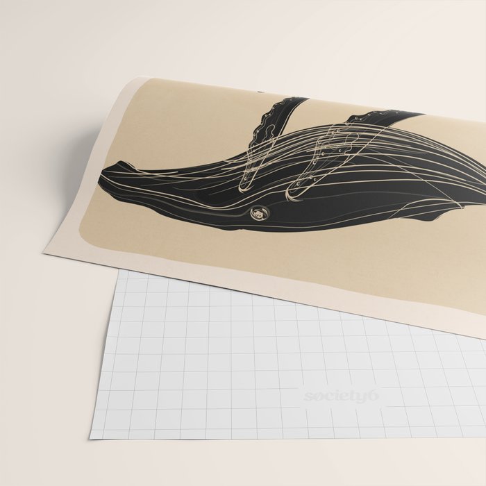Modern Minimalist Abstract Whales 1 Wrapping Paper Gallery Image 2