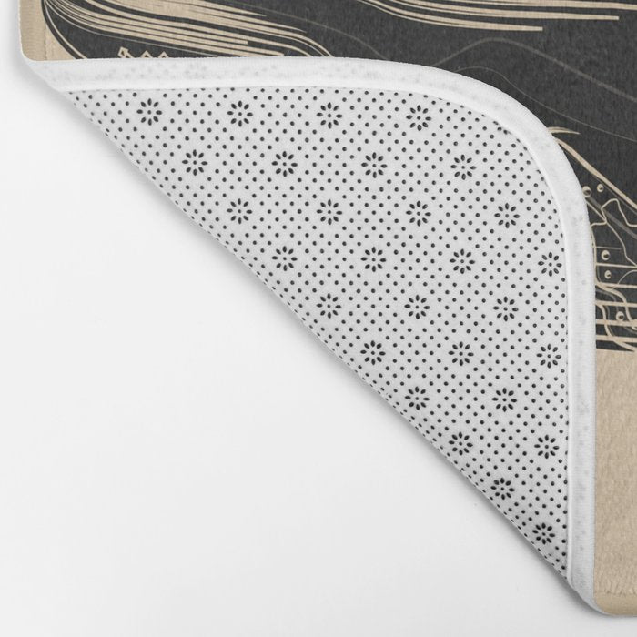 Modern Minimalist Abstract Whales 1 Bath Mat Gallery Image 2