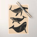 Modern Minimalist Abstract Whales 1 Wrapping Paper Gallery Image 1