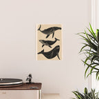 Modern Minimalist Abstract Whales 1 Poster Gallery Image 2