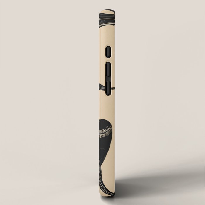 Modern Minimalist Abstract Whales 1 iPhone Case Gallery Image 2