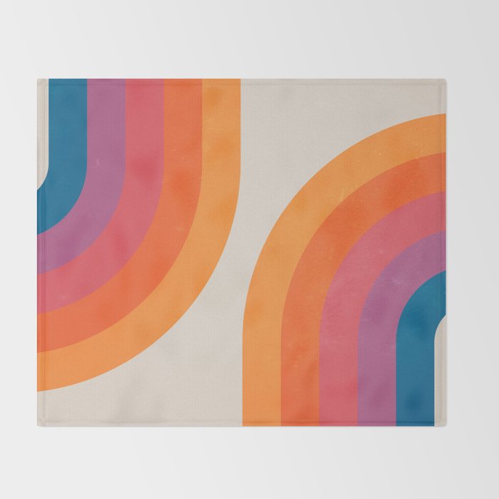 Vintage California Sun: Arches 02 Throw Blanket Gallery Image 2