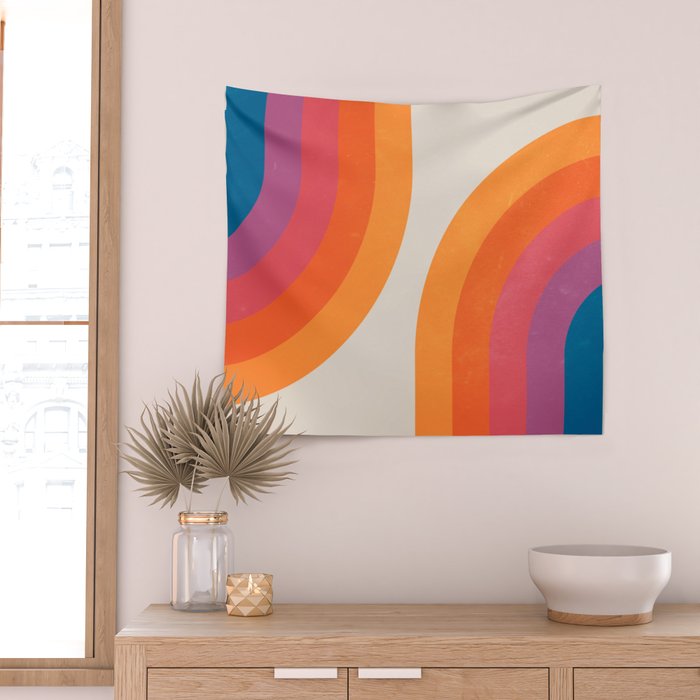 Vintage California Sun: Arches 02 Wall Tapestry Gallery Image 2